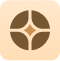 Business strategy and finance emblem in brown and gold tones