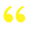 Yellow quotation mark icon used for testimonials or featured quotes
